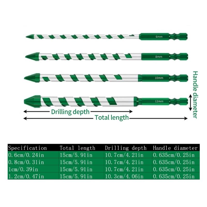 Multifunctional Hexagonal Shank Eccentric Drill Carbide Triangular Bit Steel Four-Edged Hole Opener