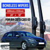 For Kia Cee'd Ceed ED 2009-2012 Car Windshield Wiper U-type Soft Rubber Frameless Bracketless Car Wipers 24"+18"