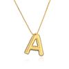 HECHENG,Chunky Alphabet Balloon Bubble Initial Letter Pendant Necklace for Women Men Gold Plated Necklaces Charm Jewelry