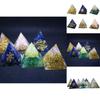 Stunning Orgonite Pyramid Featuring Vibrant Natural Crystal Macadam For Reiki Healing