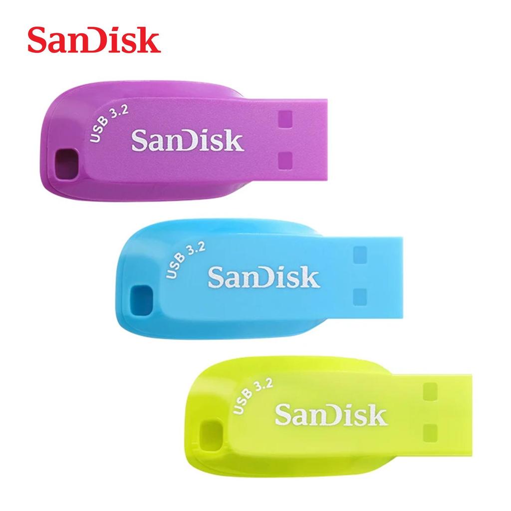 SanDisk Флешка Ultra Shift USB 3.2 Gen 1, цветная карта памяти 32 ГБ, 64 ГБ, 128 ГБ, до 100 Мбит/с, USB-флешка, оригинальный U-диск