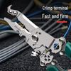 Foldable Multi-Function Wire Stripping and Crimping Pliers - Electrician's Peeling and Splitting Wire Cutters