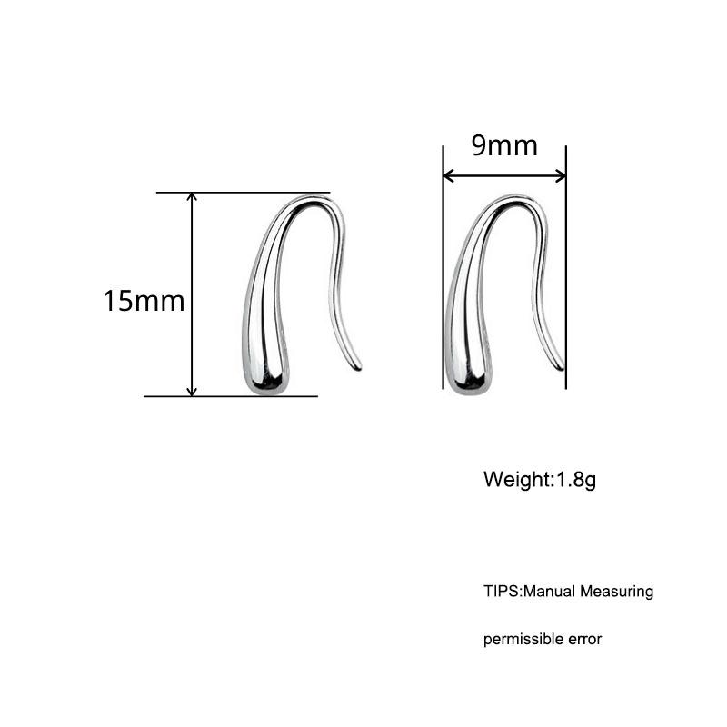 ANENJERY Индивидуальные серьги с каплями воды, серебряные серьги из розового золота, серебряные маленькие милые серьги для женщин и девочек, подарки S-E1160