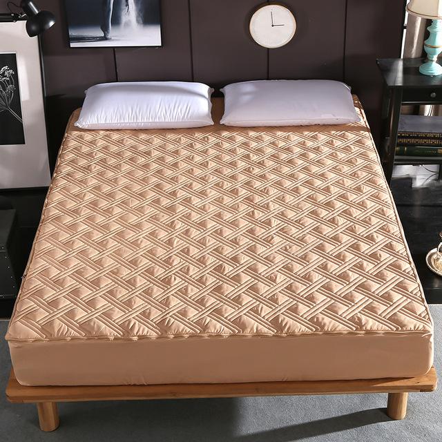 Съемный шестисторонний стеганый наматрасник «все включено» King Queen, мягкий топпер, однотонный защитный чехол для матраса для кровати