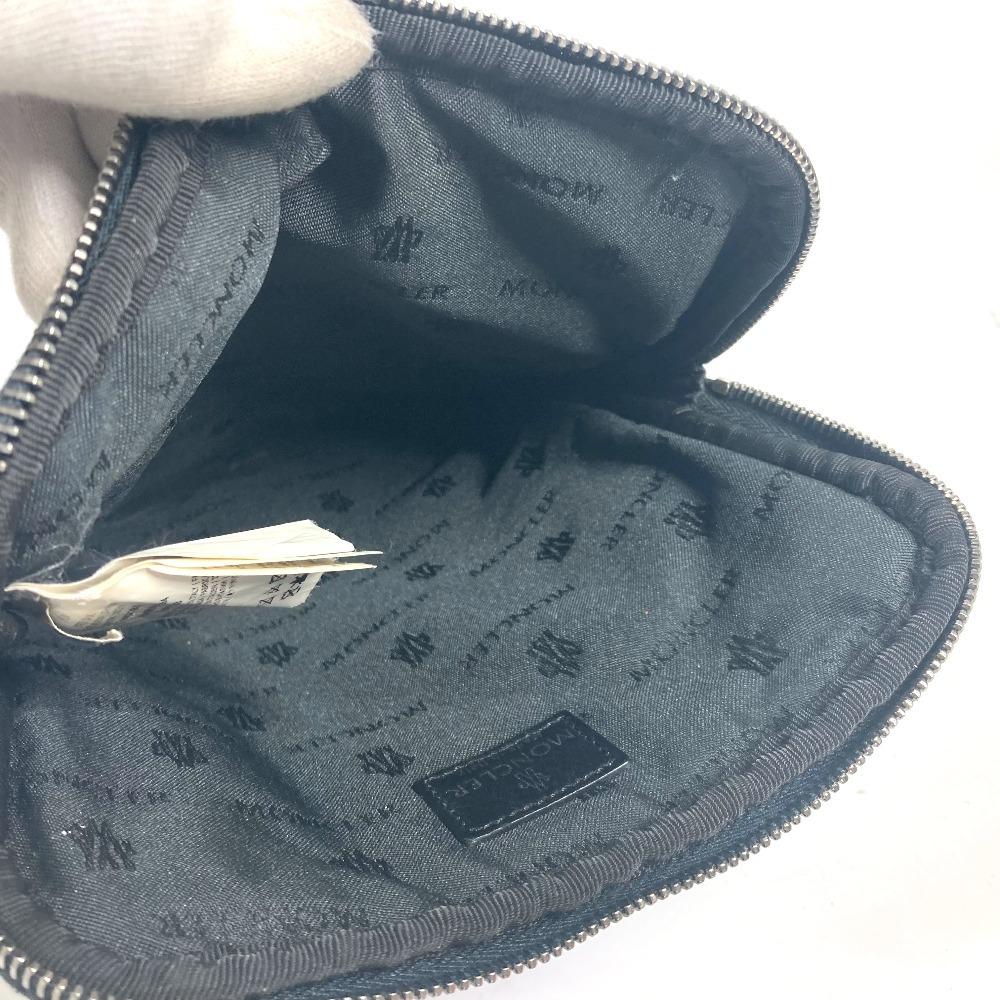 MONCLER logo tablet case Clutch bag Pouch Nylon blue/Black