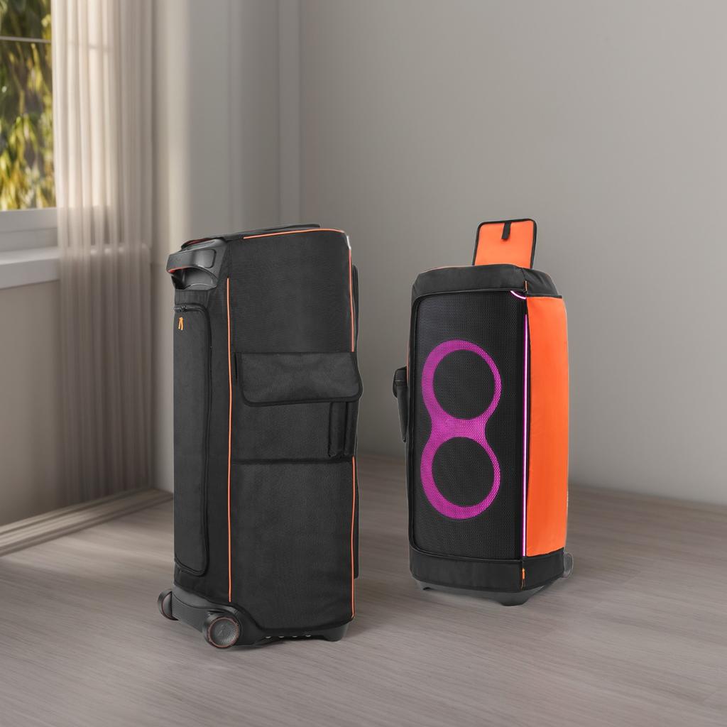 Nylon Fabric Speaker Dust Cover for JBL Partybox Ultimate Speaker Cover with Side Storage Pocket Waterproof Multifunction Bag