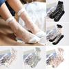 Transparent Sheer Lace Summer Socks Mesh Ankle Sock New Flower Ankle Hosiery