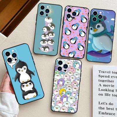 Милый Мультяшный Пингвин Для Realme 14 10 11 12 13 Pro Plus C65 C67 C63 C61 C55 C51 C53 C35 C75 GT6 GT7 15 Pro Чехол