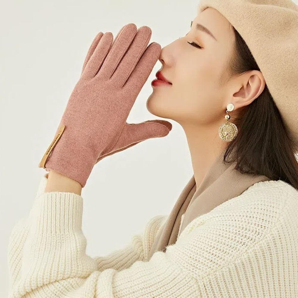 Теплые зимние перчатки Ветрозащитные женские перчатки Модные кашемировые перчатки Водить