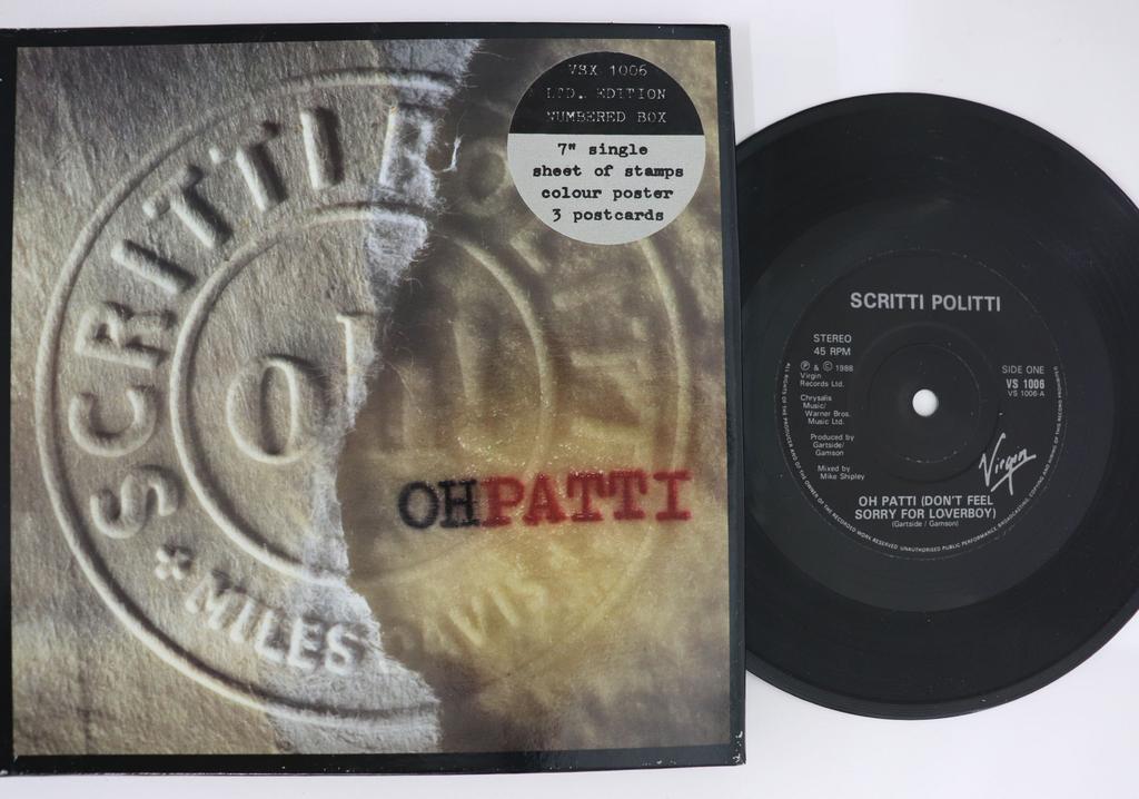 7-дюймовая пластинка SCRITTI POLITTI MILES DAVIS Oh Patti VS1006 VIRGIN 1988 UK Rock Б/у