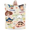 Crayon Shin Chan as Action Kamen Blankets Fleece Summer Air Conditioning Manga Multi-function Throw Blanket for Home Couch Quilt