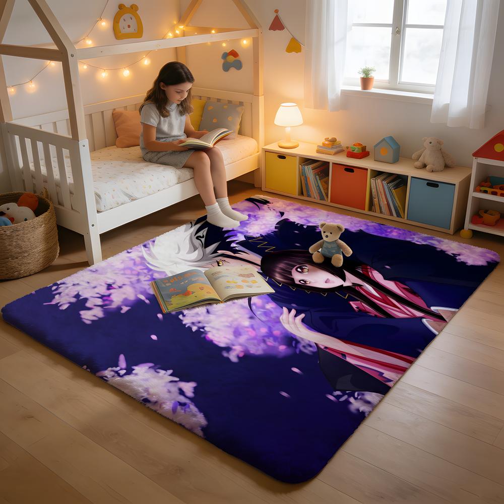 Floor Mat Soft Flannel Rug Non-Slip Absorbent Mat for Bathroom Bedroom Home Decor N-Nurarihyon no Mago Anime