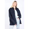 Women's Oversize Jean Shirt Navy