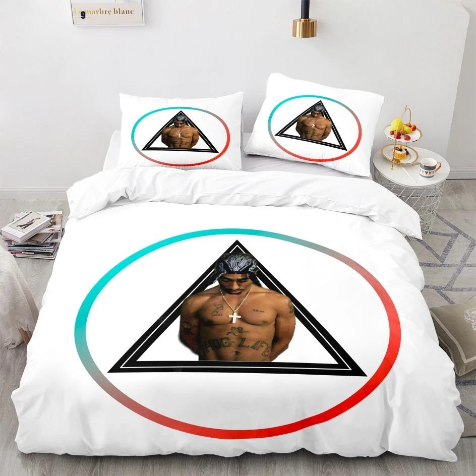 Новый комплект постельного белья Tupac 2 Pac Односпальный Twin Full Queen King Size Tupac 2 Pac Комплект для кровати Взрослые Мальчики Кавайные Комплекты с пододеяльником 3D