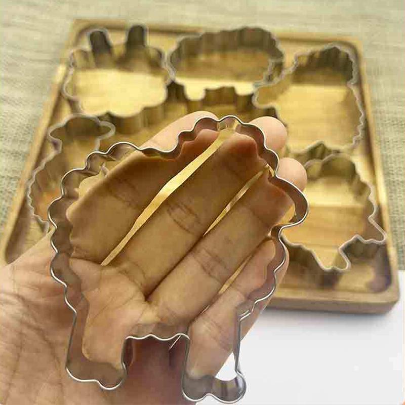 6 шт./набор инструментов для выпечки своими руками из полой моющейся нержавеющей стали для печенья в виде мультяшного ягненка аксессуары для дома