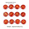 1987-Crystal Stone Twelve Constellation DIY Jewelry Pouch Set 12 Constellation Rune Energy Stones Christmas Gift Cross-Border