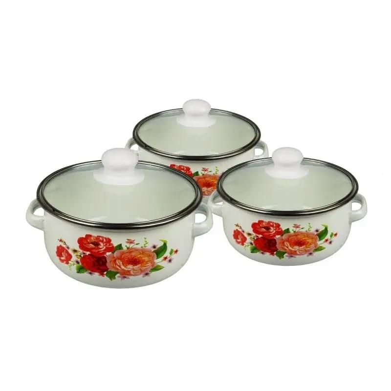 Набор кастрюль эмаль Supretto, 3 шт. (Арт. 5582)