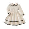 Детская одежда. Новое осенне-зимнее платье для девочек с воротником-стойкой и длинными рукавами.