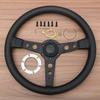 14Inch JDM Prototipo Black Edition Suede Leather Steering Wheel Sim Racing Sport Steering Wheel Auto Accessories