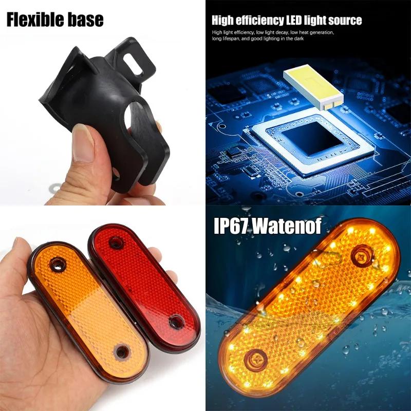 20 светодиодных габаритных фонарей для грузовиков с кронштейном, габаритные фонари для прицепов, тягачей, фургонов, габаритные фонари, сигнальная лампа, внешняя лампа 12 В-24 В