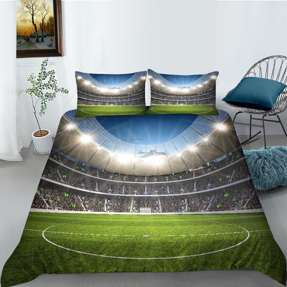 Football Series Bedding Two Three Piece Set Polyester 3D Digital Printing Shopify