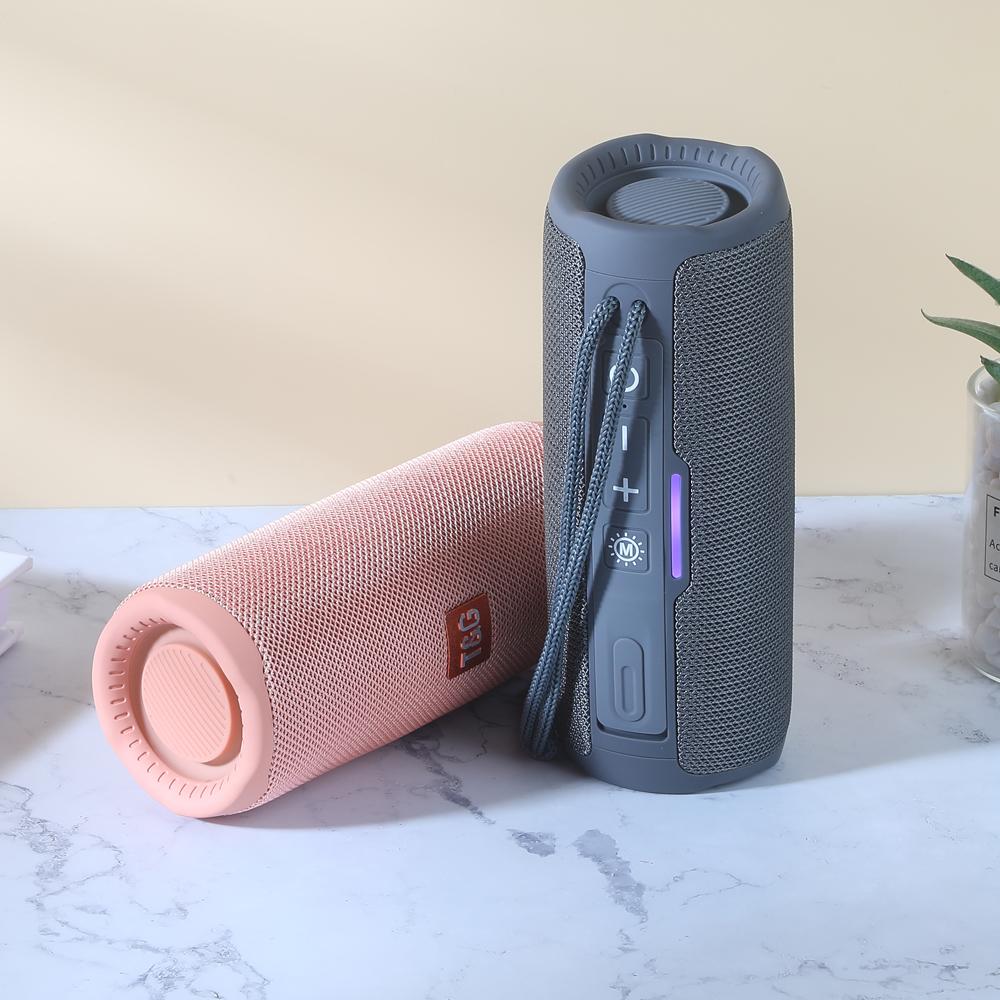 Portable Bluetooth Speaker Dual Bass LED Wireless Subwoofer Waterproof Outdoor Column Boombox FM AUX BT TF Music Player