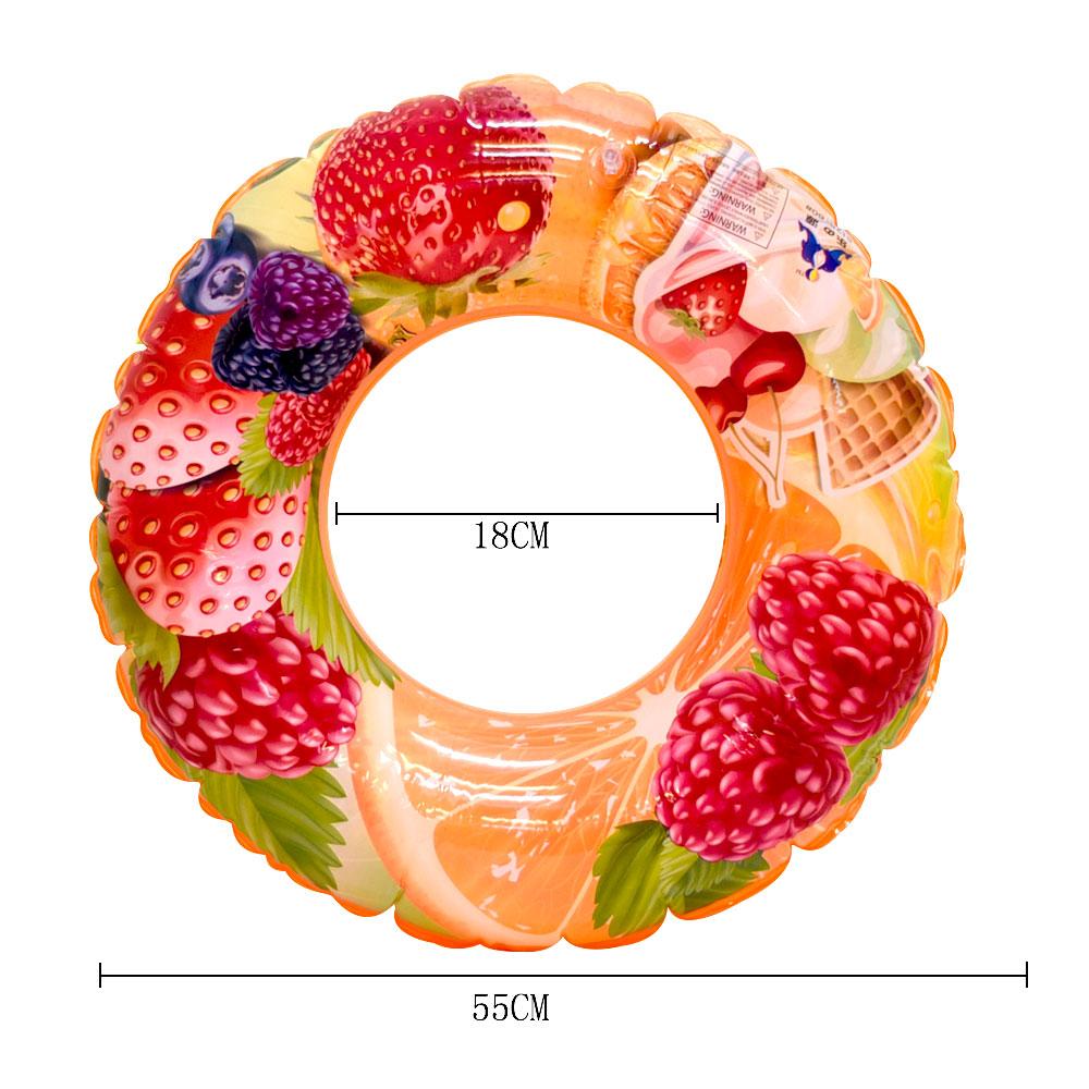 Fruit pattern Swimming ring Inflatable round Summer beach Swimming pool Party swimming Children's swimming ring 60-70-80