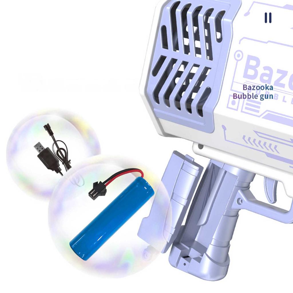 Ракетный пистолет для пузырей, 69 отверстий, машина для мыльных пузырей, автоматическая воздуходувка с легкими игрушками для детей