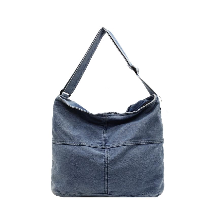 Джинсовая сумка женская сумка через плечо хозяйственная сумка большой емкости студенческая сумка для занятий