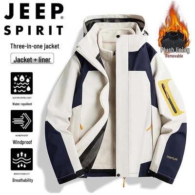 Мужская уличная ветрозащитная куртка 3-в-1 JEEP SPIRIT