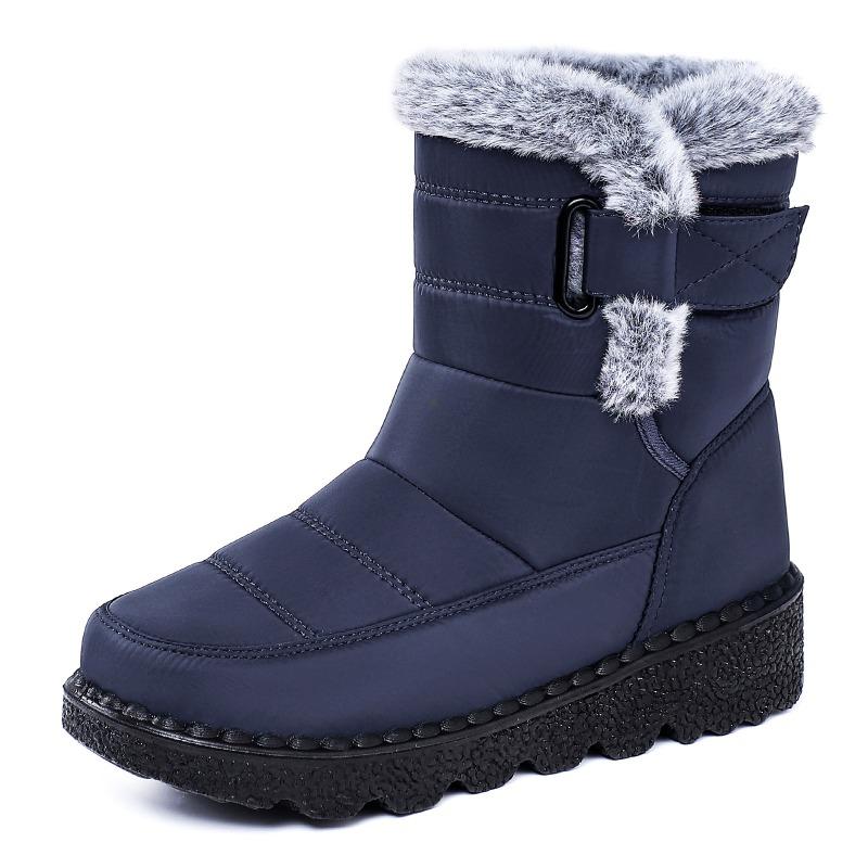 Shoes Women's Large Size Snow Boots Winter New Polyurethane Women's Boots Piled Thickened Warm Long Cotton Shoes