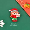 Printing Cartoon Christmas Brooch Acrylic Christmas Ornaments Fashion Gifts Brooch