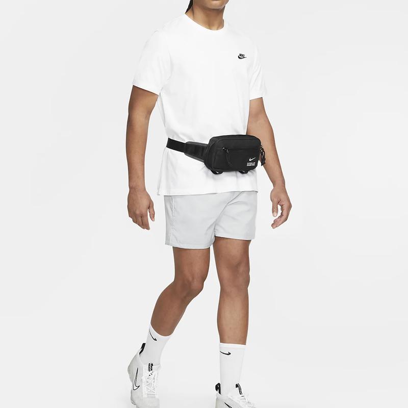 Nike Полиэстеровая сумка через плечо на одно плечо, сумка-слинг, поясная сумка, унисекс, черная, повседневная, DR6127-010