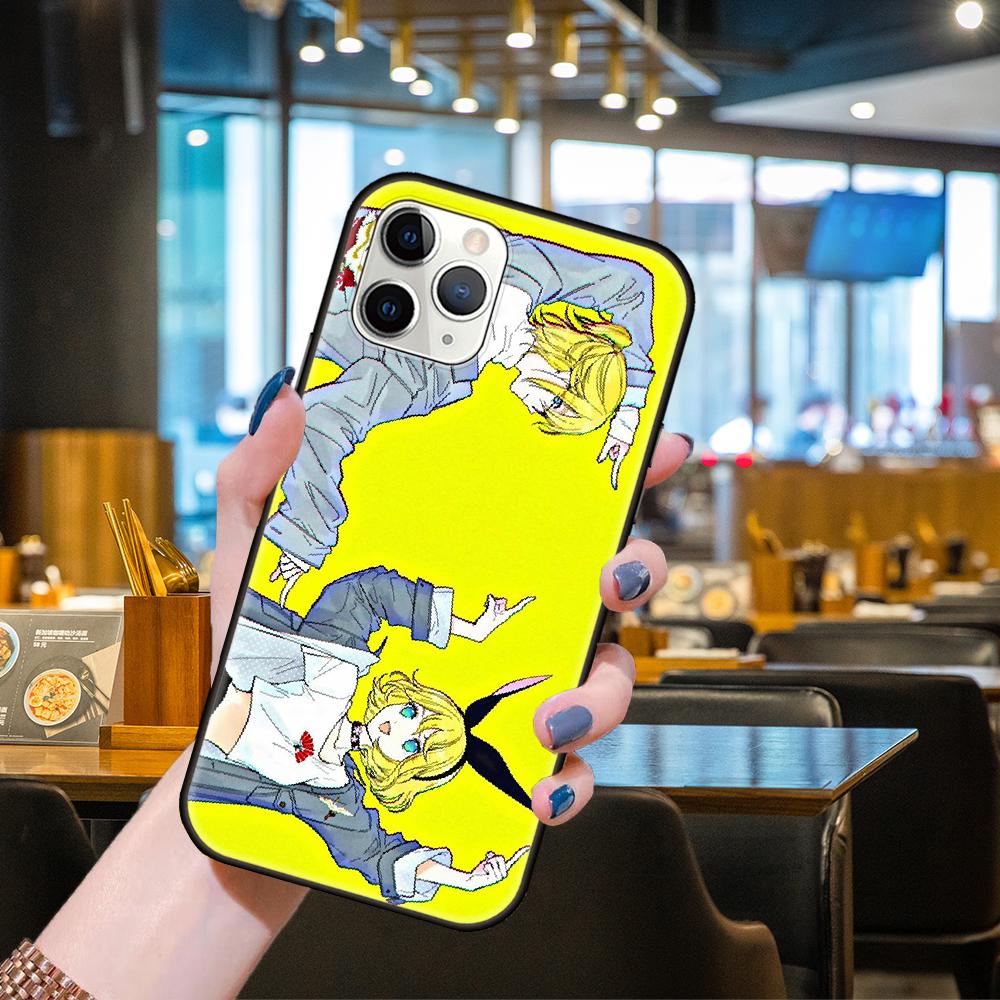 Телефон для Apple iPhone 13 12 11 Mini Pro Max SE XS XS XR 8 7 6 S плюс черная крышка водонепроницаемое мягкое кагамин Rin Vocaloid