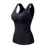 Thermal Vest V-Neck Sleeveless Chest Pad Underwear Vest Seamless Velvet Lining Autumn Winter Warm Bottom Vest