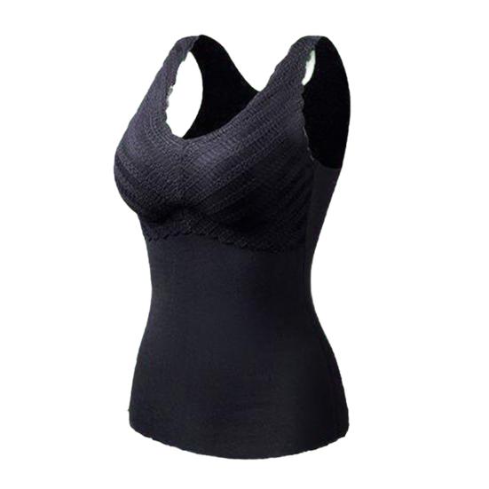 Жилет с V-образным вырезом без рукавов с нагрудными вкладышами, нижнее белье, жилет, бесшовный, бархатная подкладка