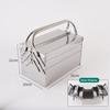 3 Layer 5 Tray Metal Tool Storage Box Stainless Steel Folding Tool Organizer  Auto Maintenance