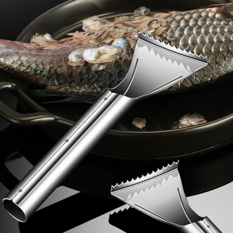Инструмент для чистки рыбы из нержавеющей стали для легкого удаления чешуи, аксессуар для чистки рыбы для кухонь и рынка морепродуктов
