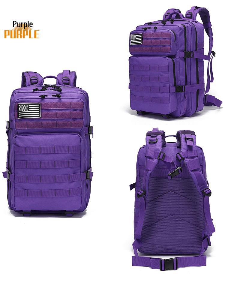 Men's Large Capacity Outdoor Sports Backpack, Water-Resistant, Multifunctional, 45L