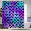 Шторка для душа 'Чешуя радужной рыбы', Ванная, Домашний декор, Водонепроницаемая, Печатная ткань, Доступны варианты размеров, Бесплатная доставка по всему миру