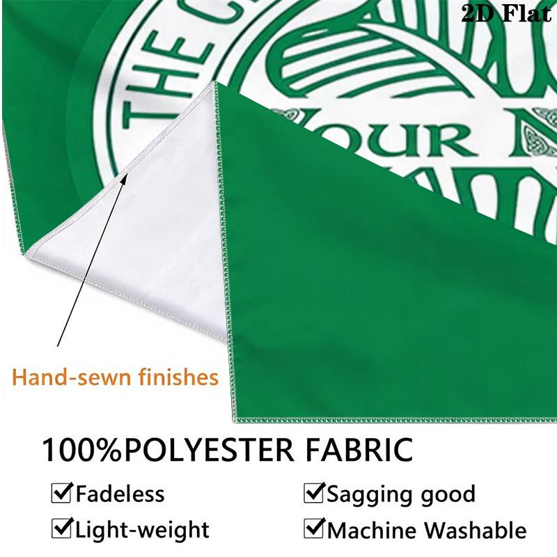 Celtic Fc Crest Custom Name Wall Tapestry Aesthetic Wall Hanging Printed Fabric Blanket Decorative Tapestries For Bedroom Living Room Home Decor