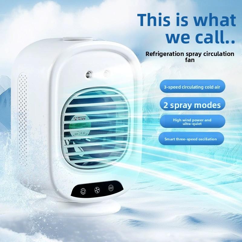 Ventilador de mano portátil con pulverizador de agua, mini ventilador USB recargable de 3 velocidades