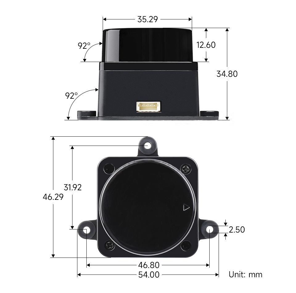 Датчик STL27L 360° LiDAR DTOF с UART-коммуникацией