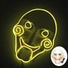 LED Light Up Chainsaw Crying Mask Carnival Halloween Dance Cosplay Jigsaw Killer Disguise Mask Glowing Movie Major Creepy Mask