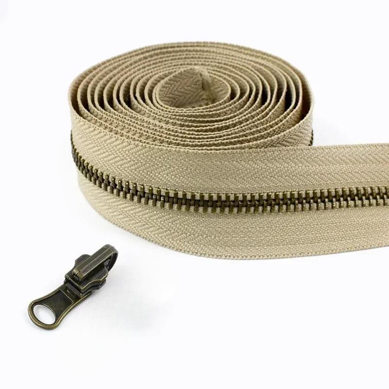 1/2/3/5M Meetee №5 Металлическая молния на катушке с бегунками для сумки, обуви, куртки, декоративная застежка-молния по метрам, DIY, ремонт, швейные аксессуары