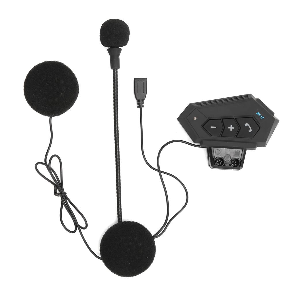 Motorcycle Helmet Bluetooth Headsets with Mic Wireless Call Noise Reduction StereoBT12