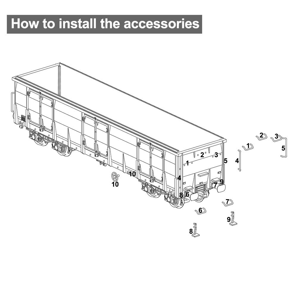 3 HO Gauge 40ft Brown High Cube Открытый вагон Гондола Поезд Транспортное средство Грузовой поезд Модель поезда Транспортный набор грузовых поездов Железнодорожная модель грузового вагона