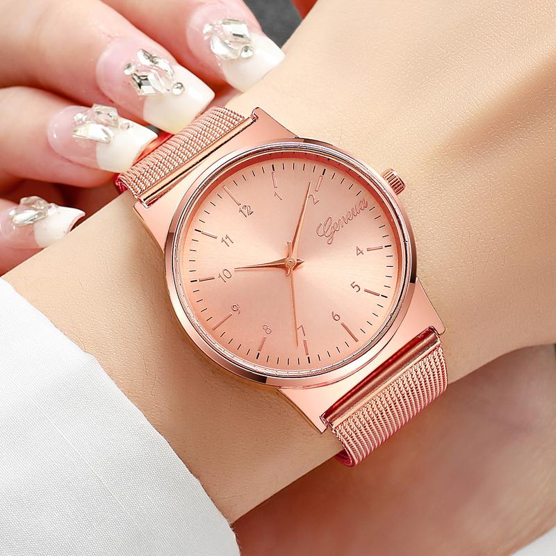 Women Watches Fashion Mesh Band Arabic Dial Quartz Watch For Ladies Clock Reloj Mujer Without Box