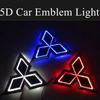 5D LED Car Front Rear Emblem Sticker for Mitsubishi ASX Mirage Ralliart Outlander Lancer Pajero Eclipse Galant EVO Badge Light TX1
