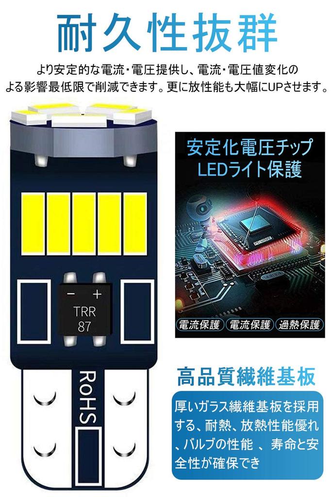 Светодиод T10 Белый Взрывной Свет 4 шт. Лампа Позиции, Светодиод T10, Встроенный Канселлер, 5 Вт,